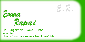 emma rapai business card